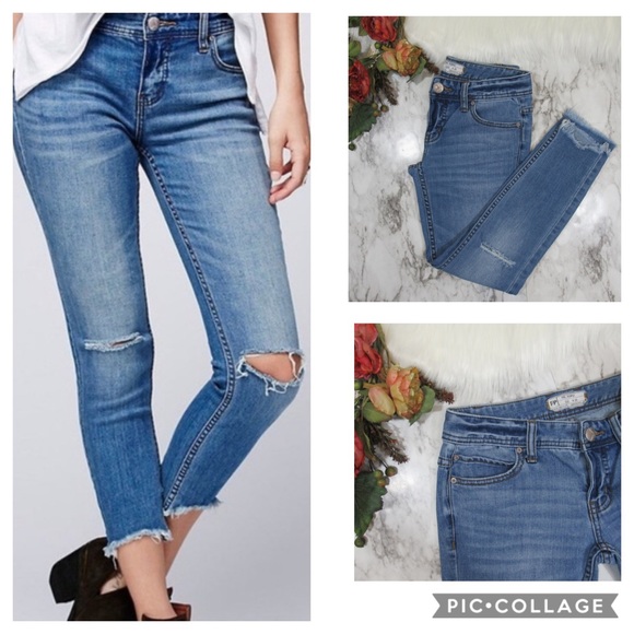 Free People Denim - Free People Skinny Jeans Raw Hem
